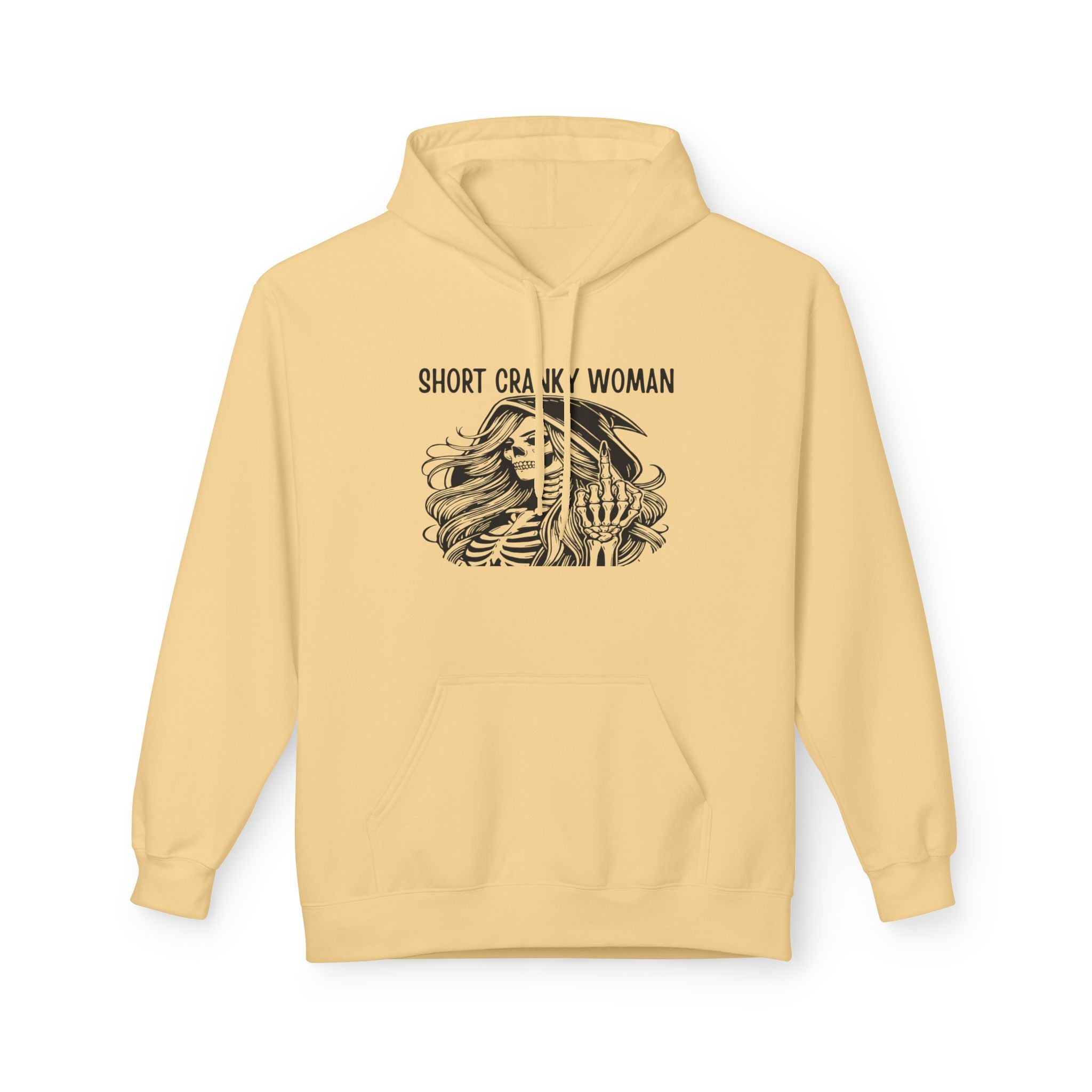 Short Cranky Woman Hoodie — Funny Grumpy Woman Graphic Pullover