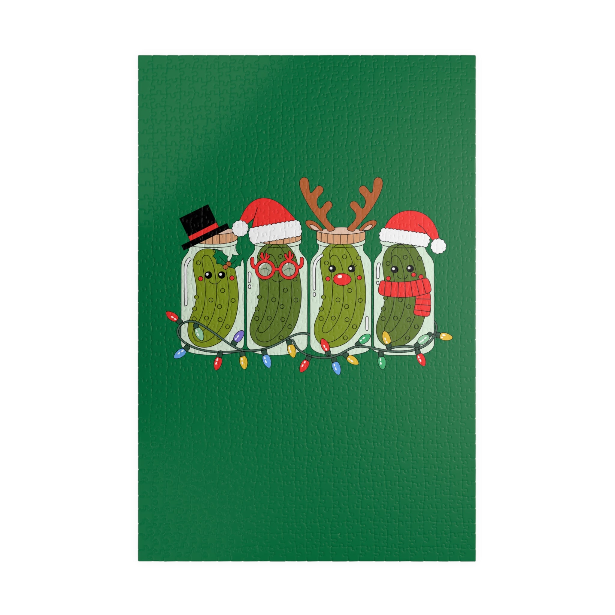 Holiday Pickle Family Puzzle — Festive Christmas Jigsaw (110–1014 pcs)