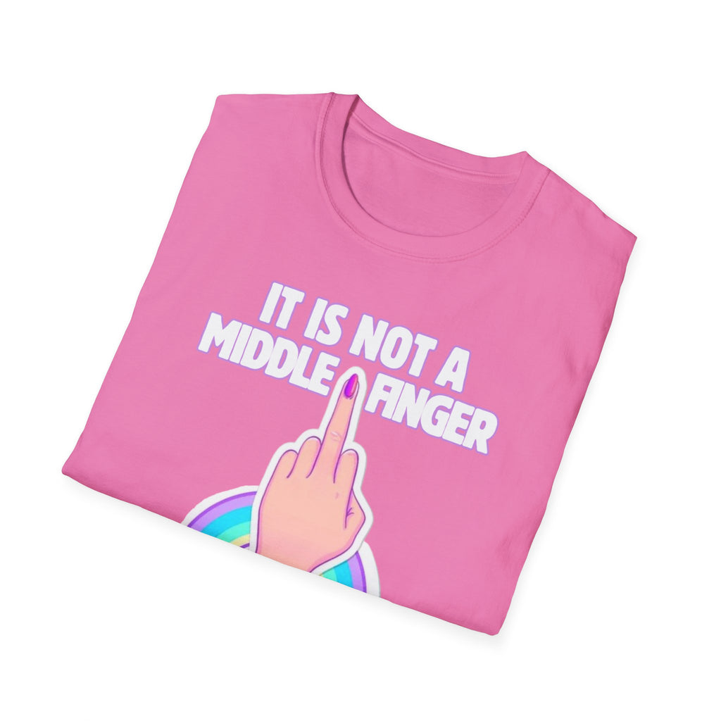 Unicorn Middle Finger T-Shirt | Funny Rainbow Graphic