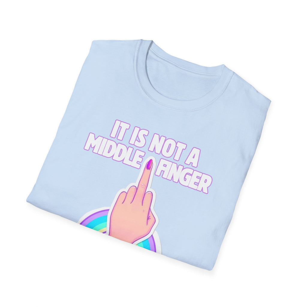 Unicorn Middle Finger T-Shirt | Funny Rainbow Graphic
