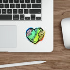 Zombie Heart Sticker holographic die-cut