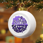 Mama Floral Christmas Ornament – Personalized Purple Floral Holiday Ball