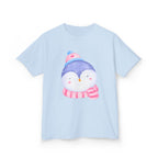 Kids Penguin Winter T-Shirt — Cute Penguin in Hat & Scarf