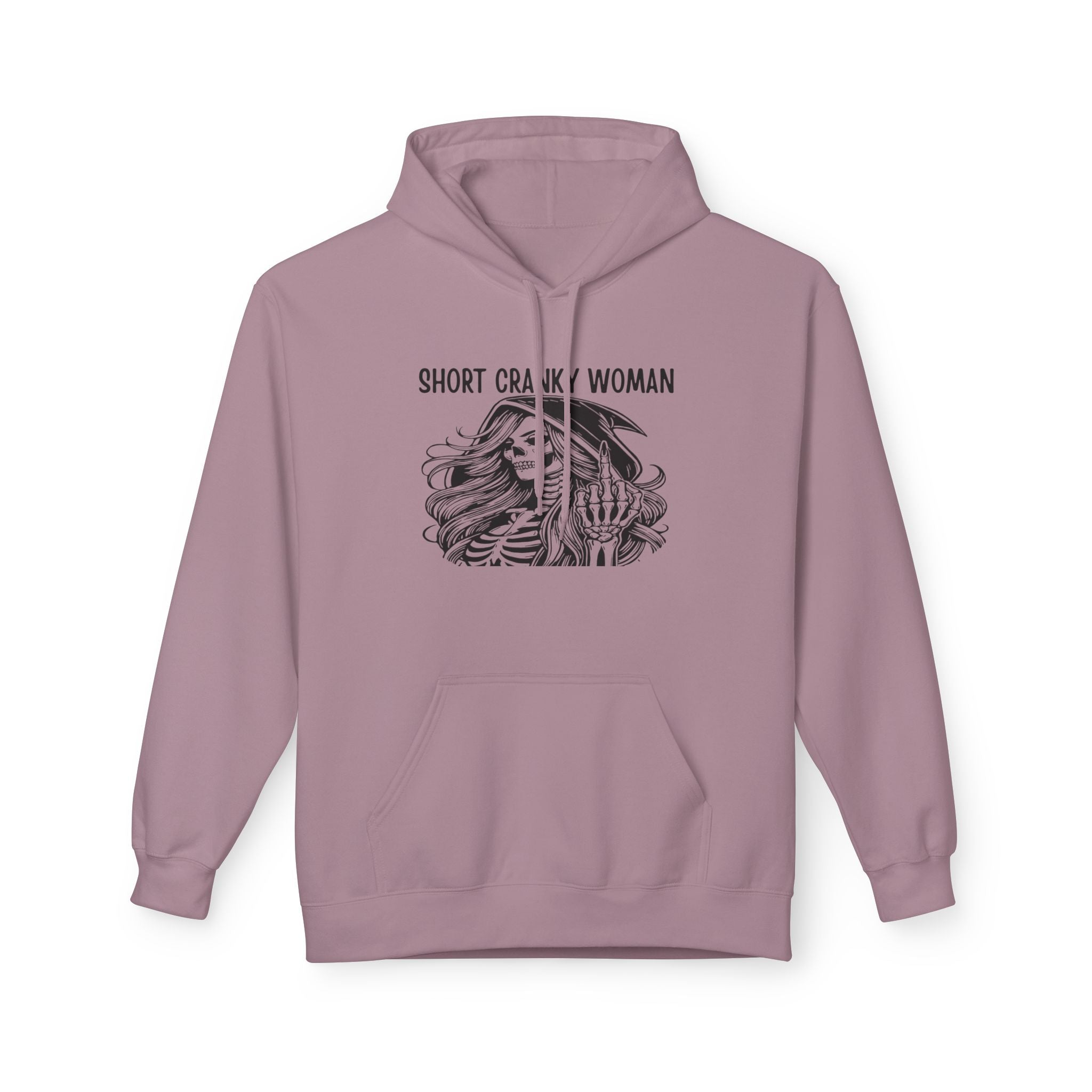 Short Cranky Woman Hoodie — Funny Grumpy Woman Graphic Pullover