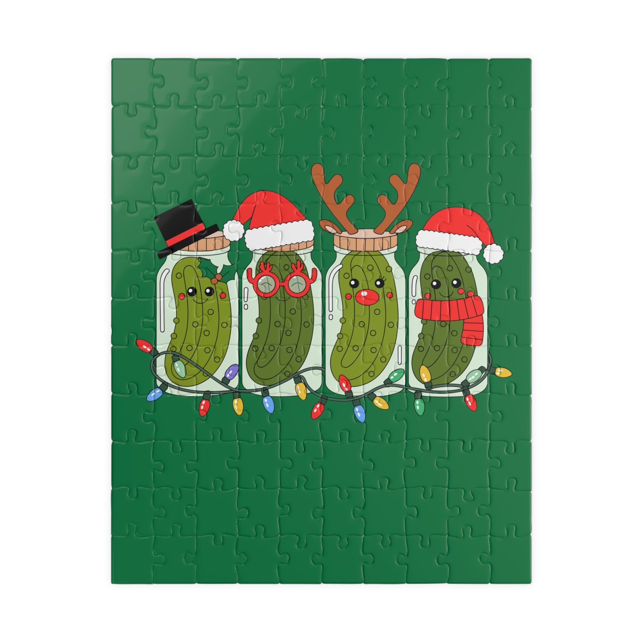 Holiday Pickle Family Puzzle — Festive Christmas Jigsaw (110–1014 pcs)