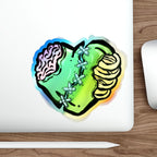 Zombie Heart Sticker holographic die-cut