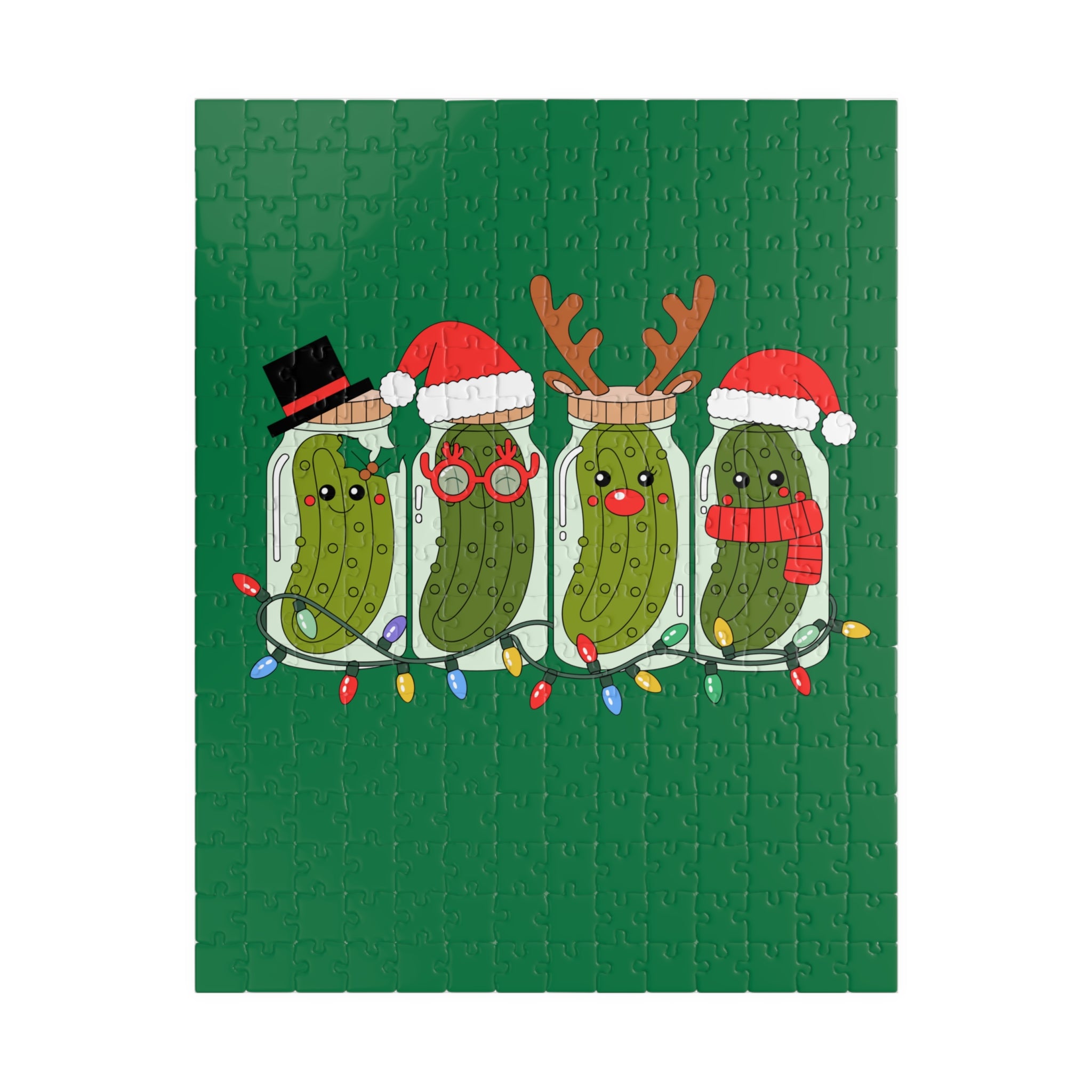 Holiday Pickle Family Puzzle — Festive Christmas Jigsaw (110–1014 pcs)
