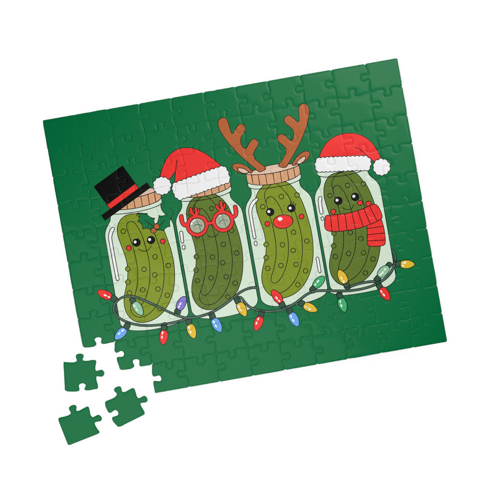 Holiday Pickle Family Puzzle — Festive Christmas Jigsaw (110–1014 pcs)