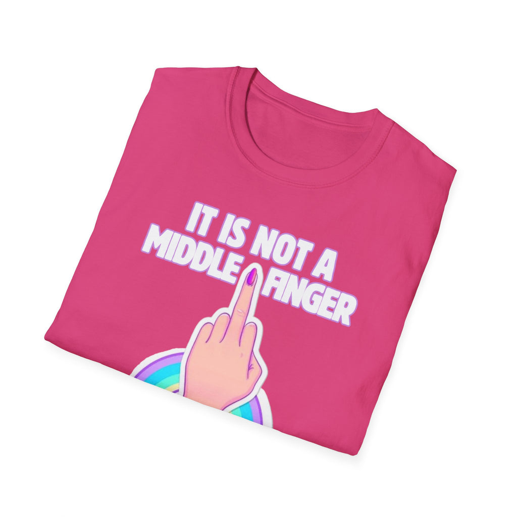 Unicorn Middle Finger T-Shirt | Funny Rainbow Graphic