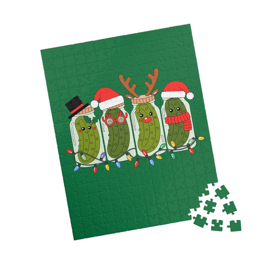 Holiday Pickle Family Puzzle — Festive Christmas Jigsaw (110–1014 pcs)