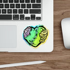 Zombie Heart Sticker holographic die-cut