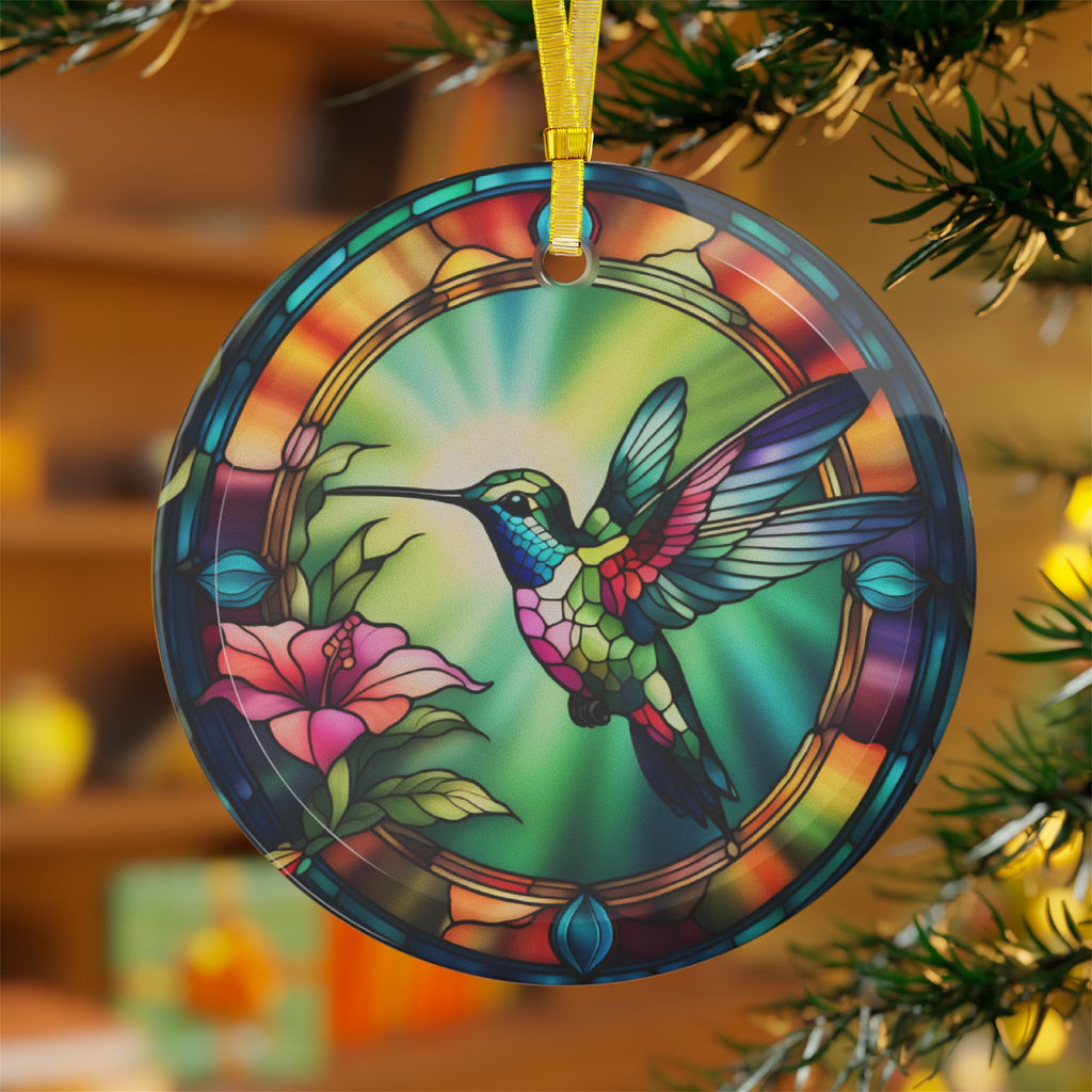 Hummingbird Stained Glass Ornament