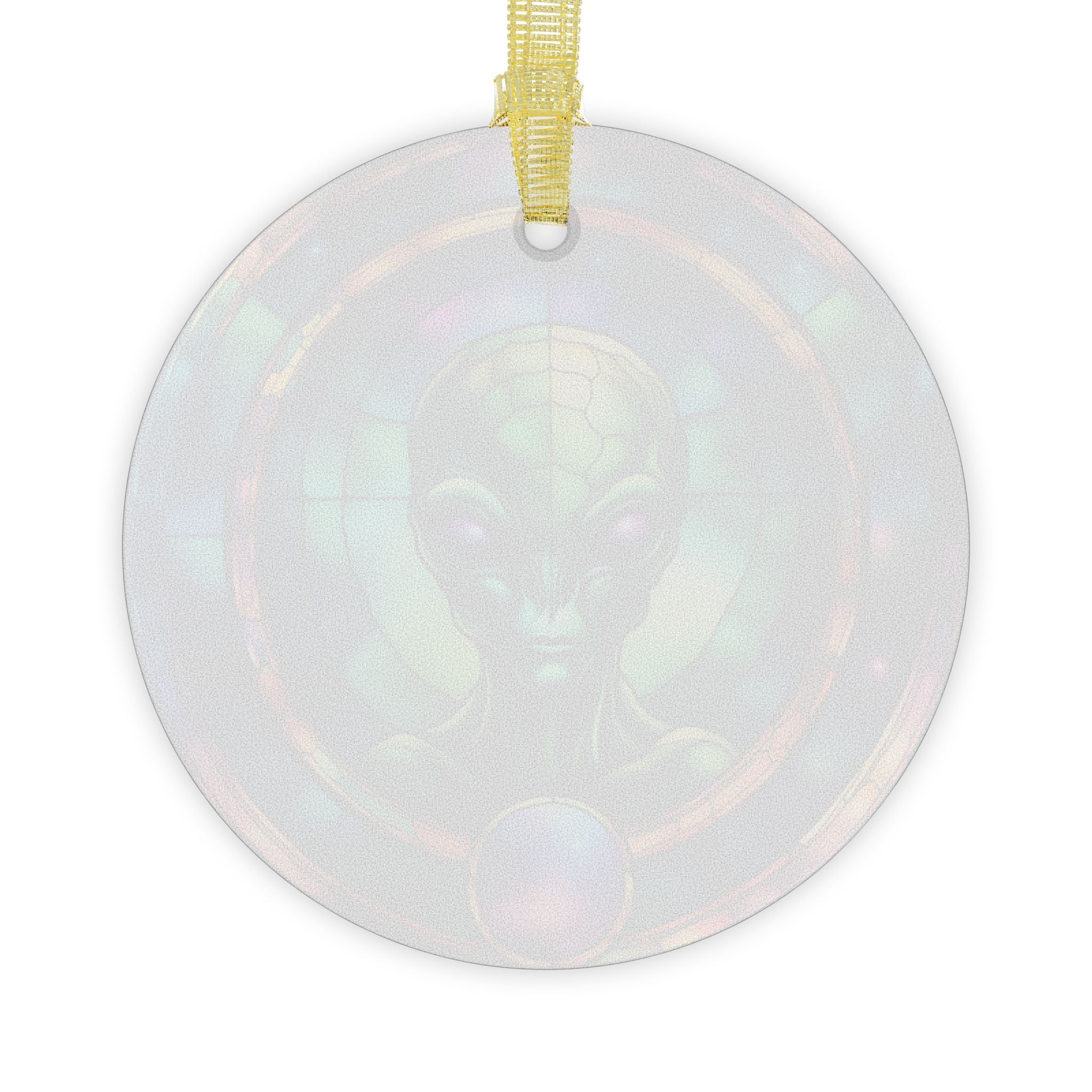 Alien Stained Glass Ornament