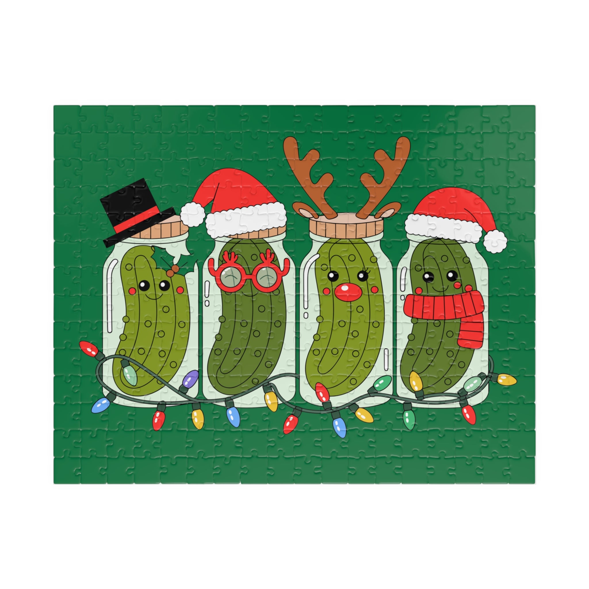 Holiday Pickle Family Puzzle — Festive Christmas Jigsaw (110–1014 pcs)