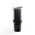 40oz Insulated Travel Mug – “Spooky Mom” Bat & Skull Design