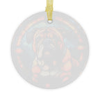 Bulldog Stained Glass Ornament