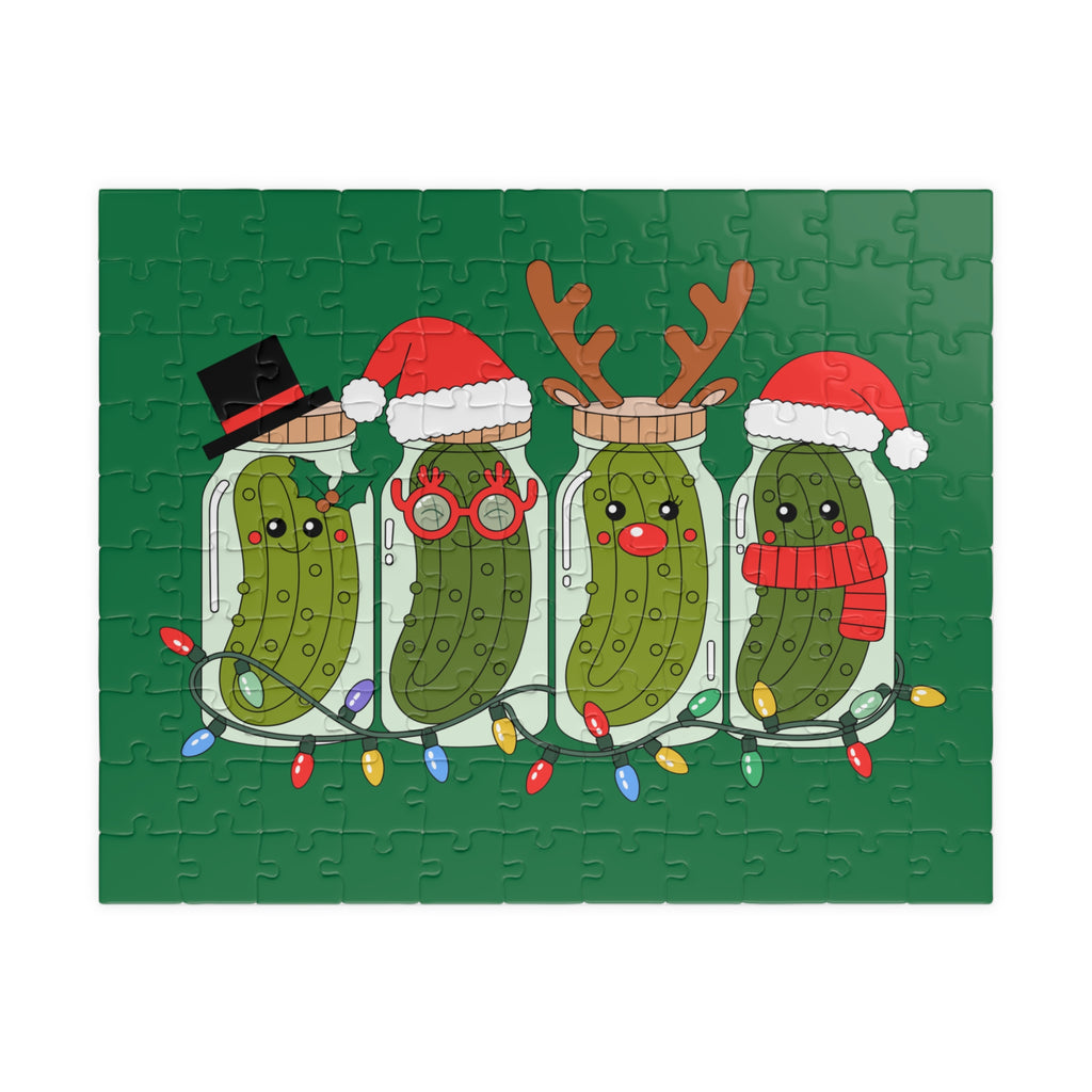 Holiday Pickle Family Puzzle — Festive Christmas Jigsaw (110–1014 pcs)