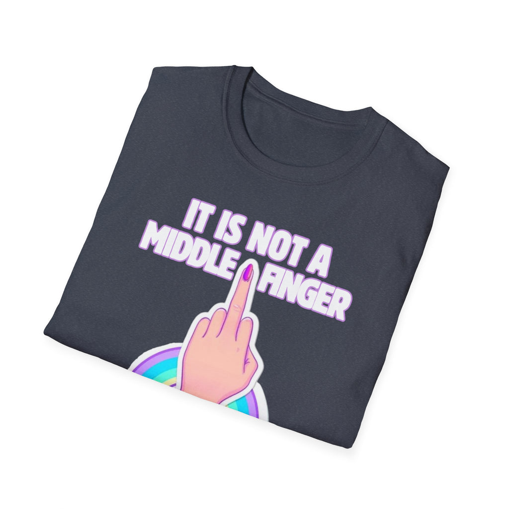 Unicorn Middle Finger T-Shirt | Funny Rainbow Graphic