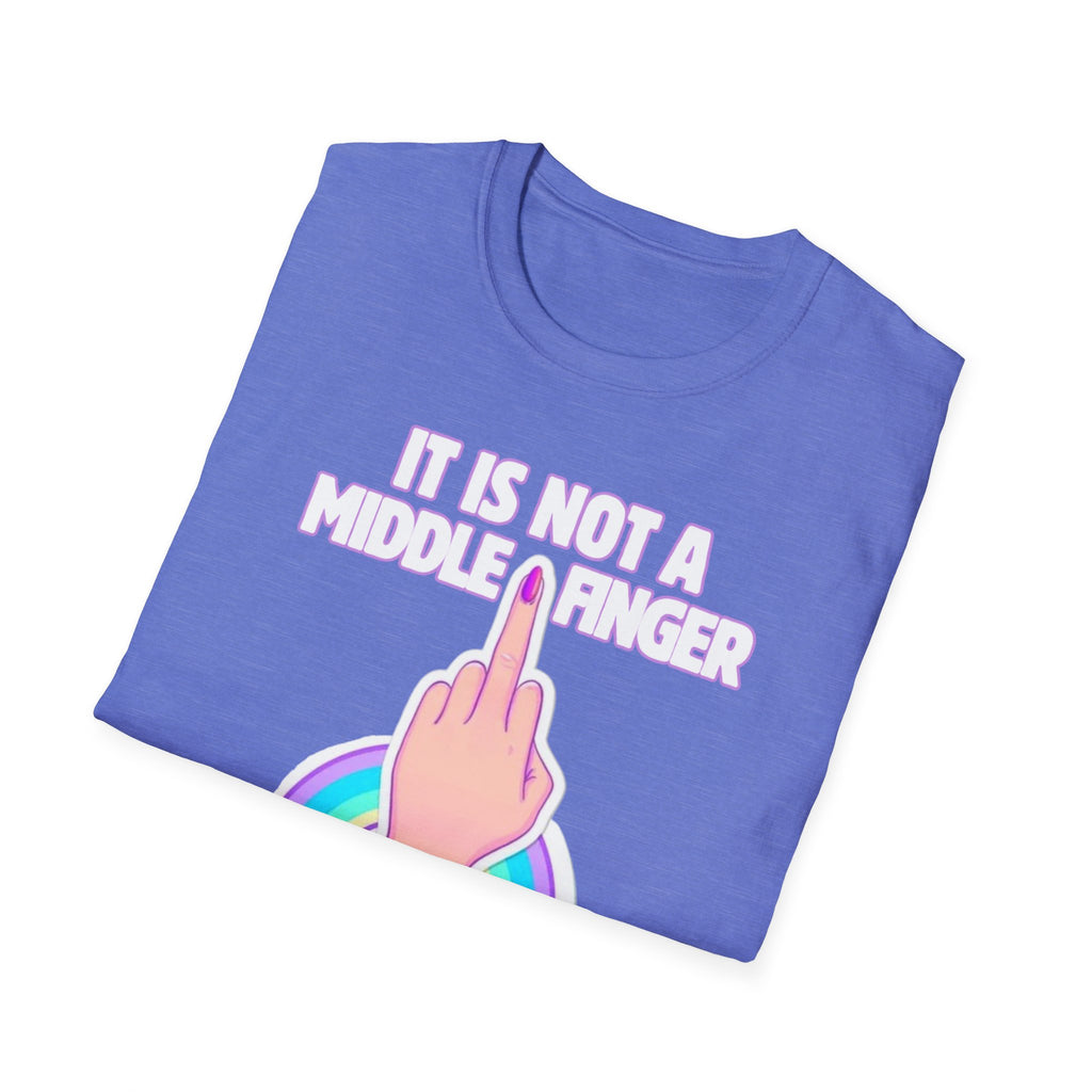 Unicorn Middle Finger T-Shirt | Funny Rainbow Graphic
