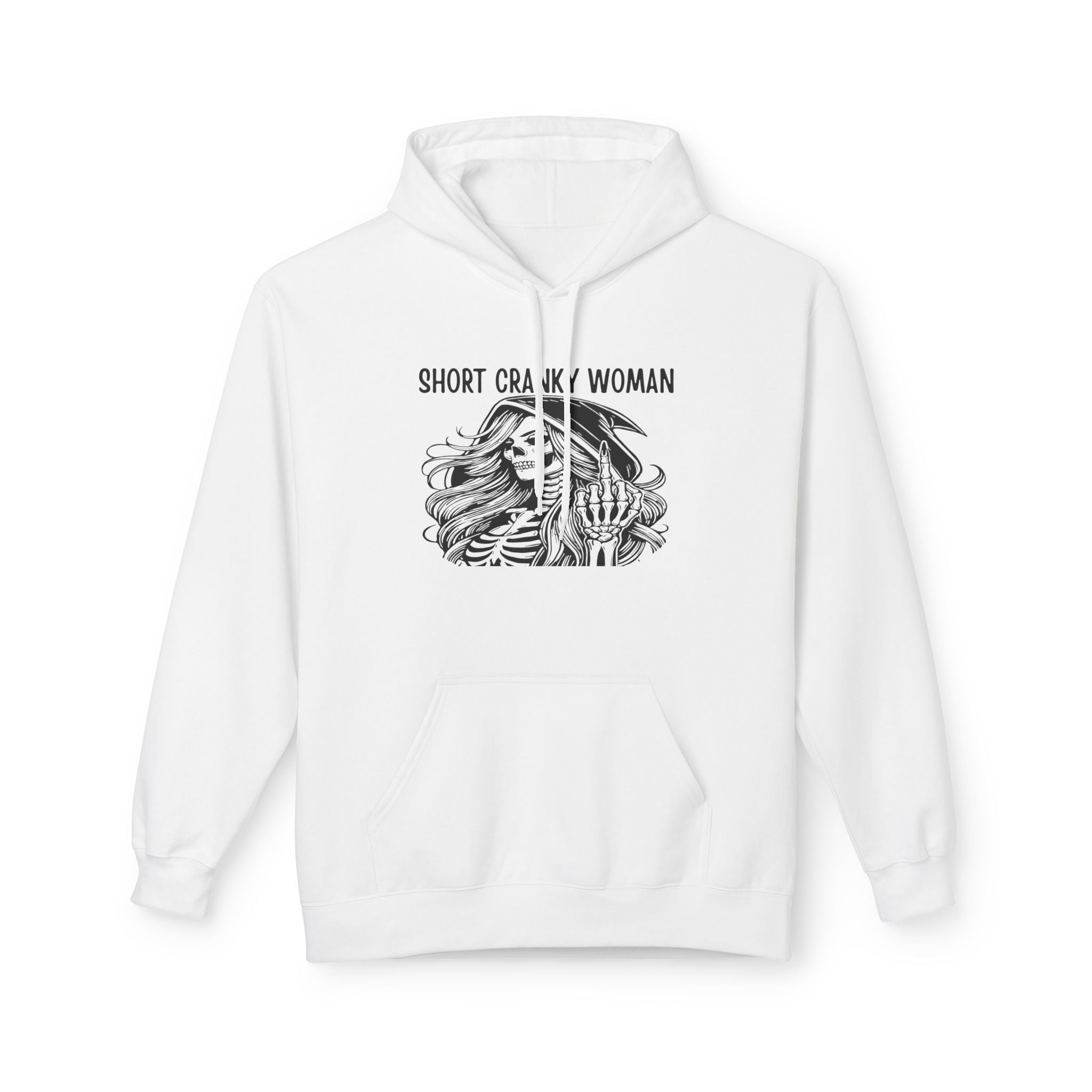Short Cranky Woman Hoodie — Funny Grumpy Woman Graphic Pullover
