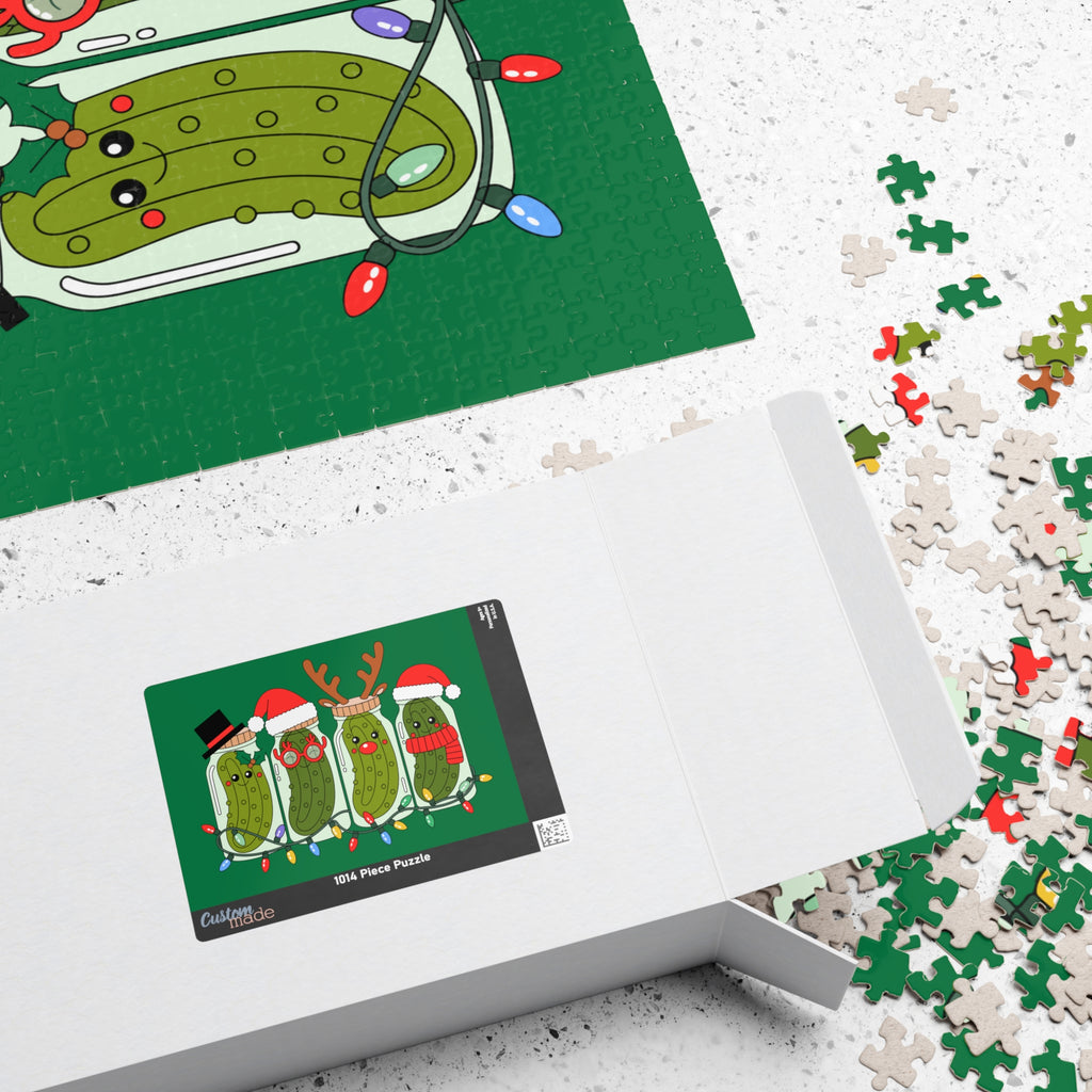 Holiday Pickle Family Puzzle — Festive Christmas Jigsaw (110–1014 pcs)