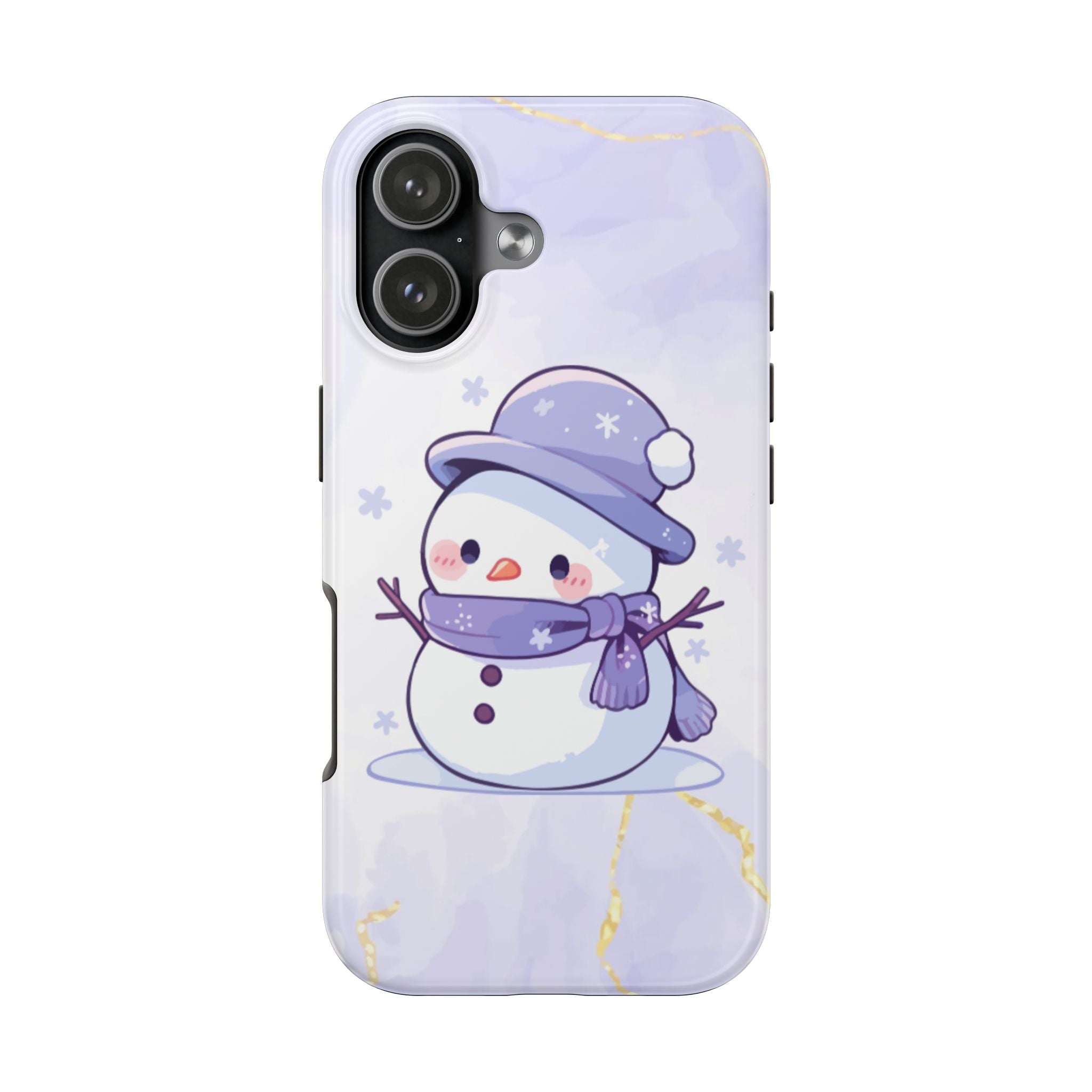 Cute Snowman Tough Phone Case — Winter Holiday Protective Phone Cover