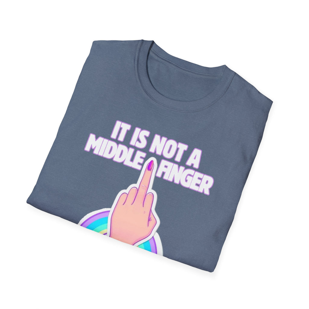 Unicorn Middle Finger T-Shirt | Funny Rainbow Graphic