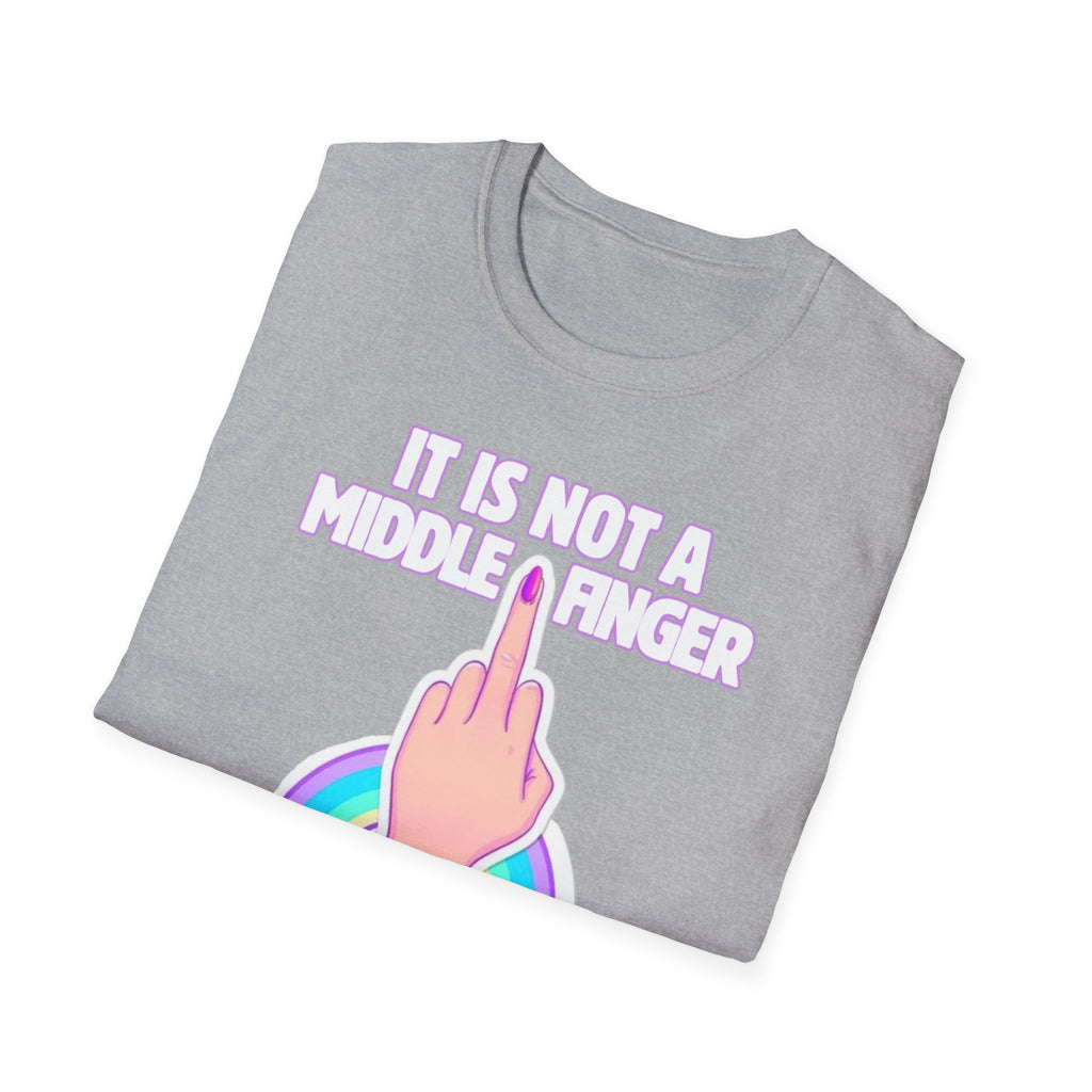 Unicorn Middle Finger T-Shirt | Funny Rainbow Graphic