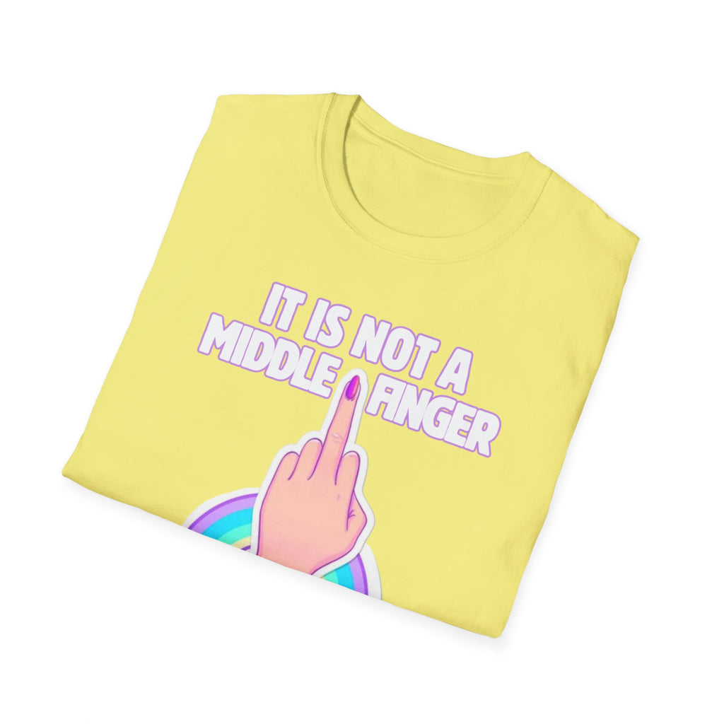 Unicorn Middle Finger T-Shirt | Funny Rainbow Graphic