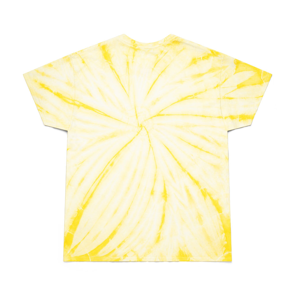 Bath Wildcats Yellow Tie-Dye Tee Soccer Design — Cyclone Spiral Graphic Shirt
