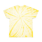 Bath Wildcats Yellow Tie-Dye Tee Soccer Design — Cyclone Spiral Graphic Shirt