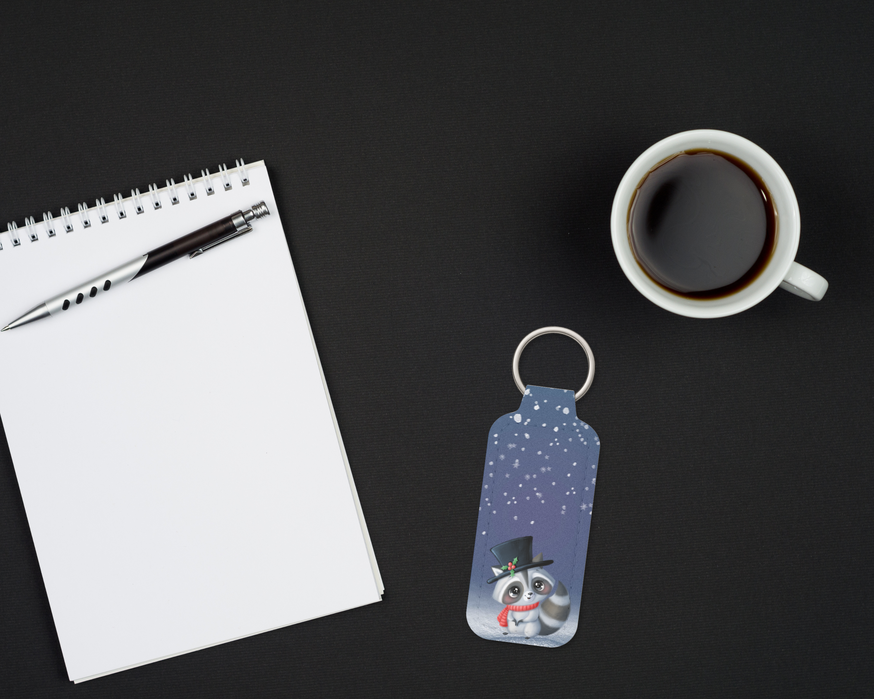 Dapper Raccoon Chapstick Keychain