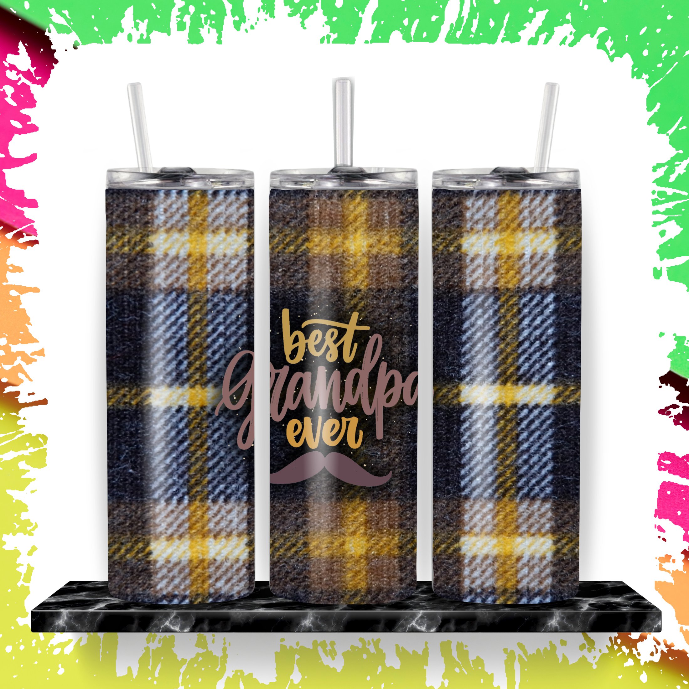 “Best Grandpa Ever” Skinny Tumbler