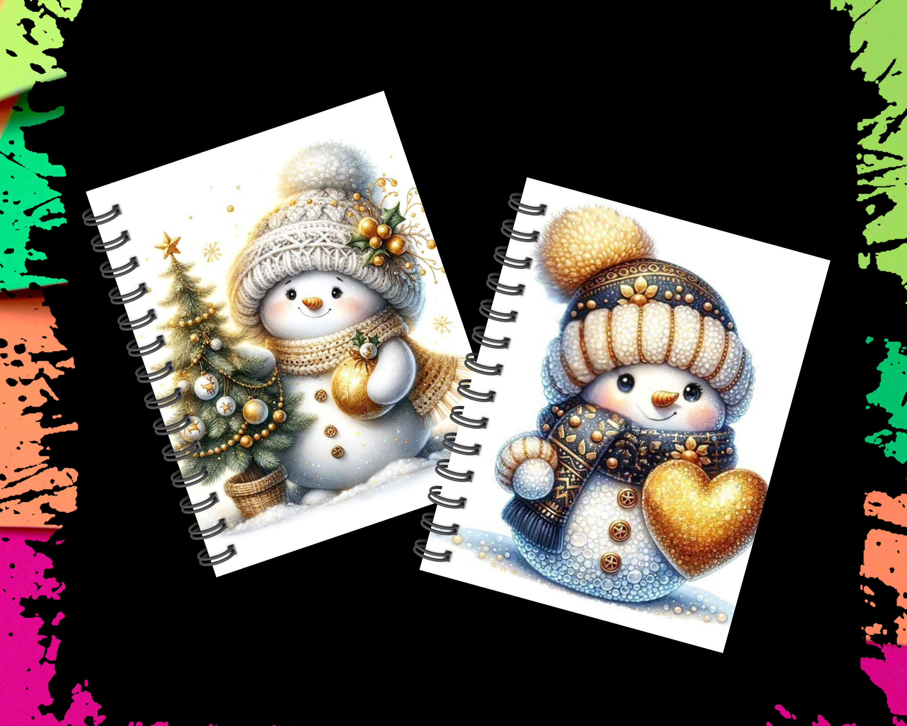 Whimsical Snowman Notebooks/ Journals