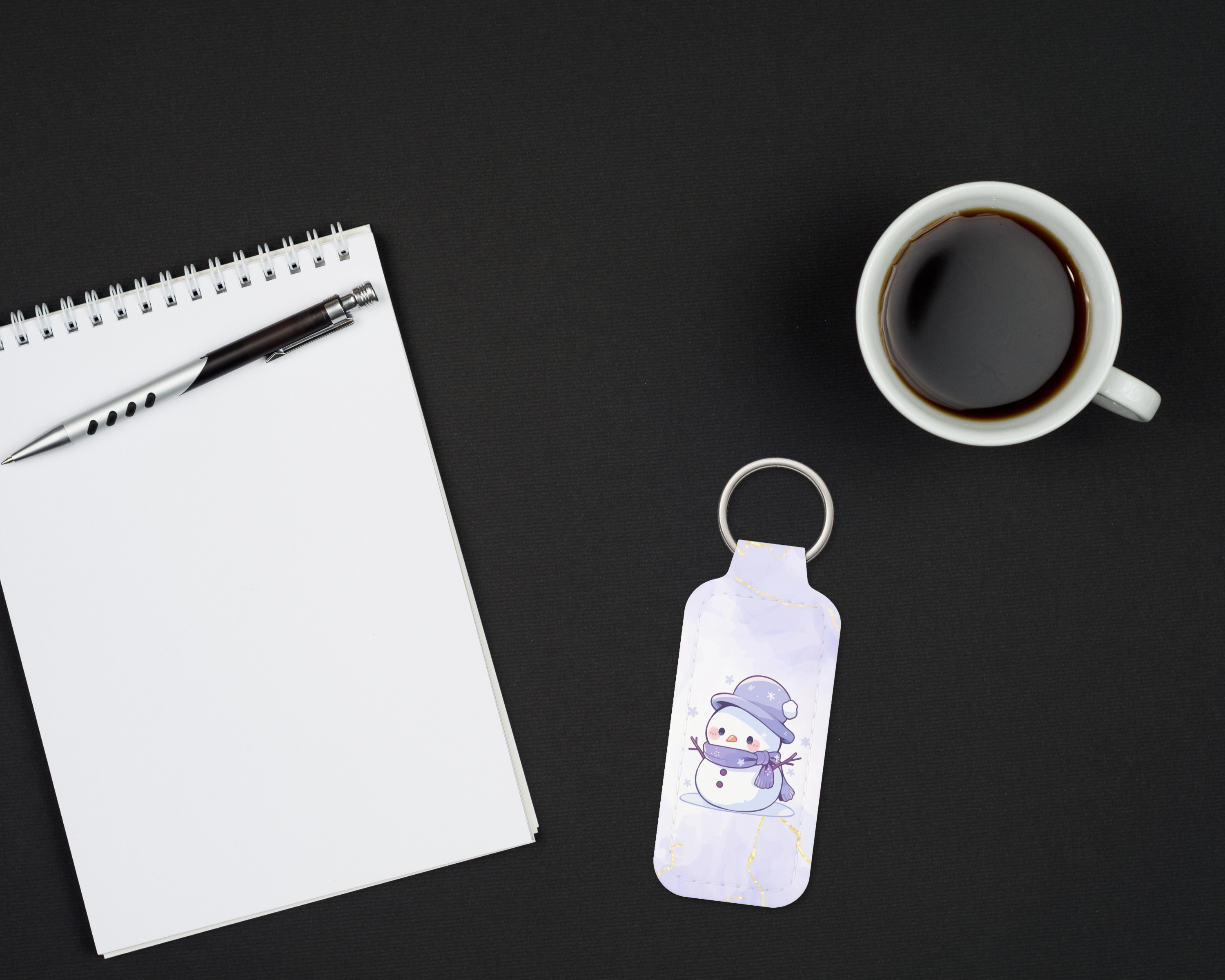 Snowman chapstick Keychain