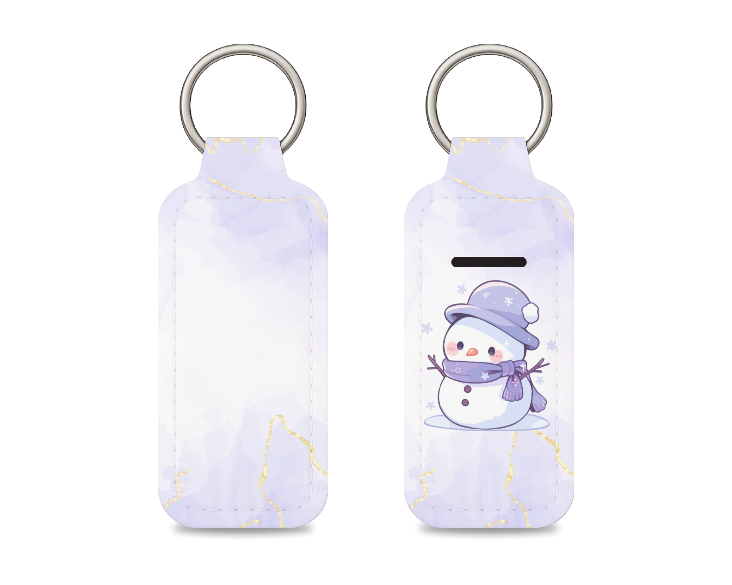 Snowman chapstick Keychain