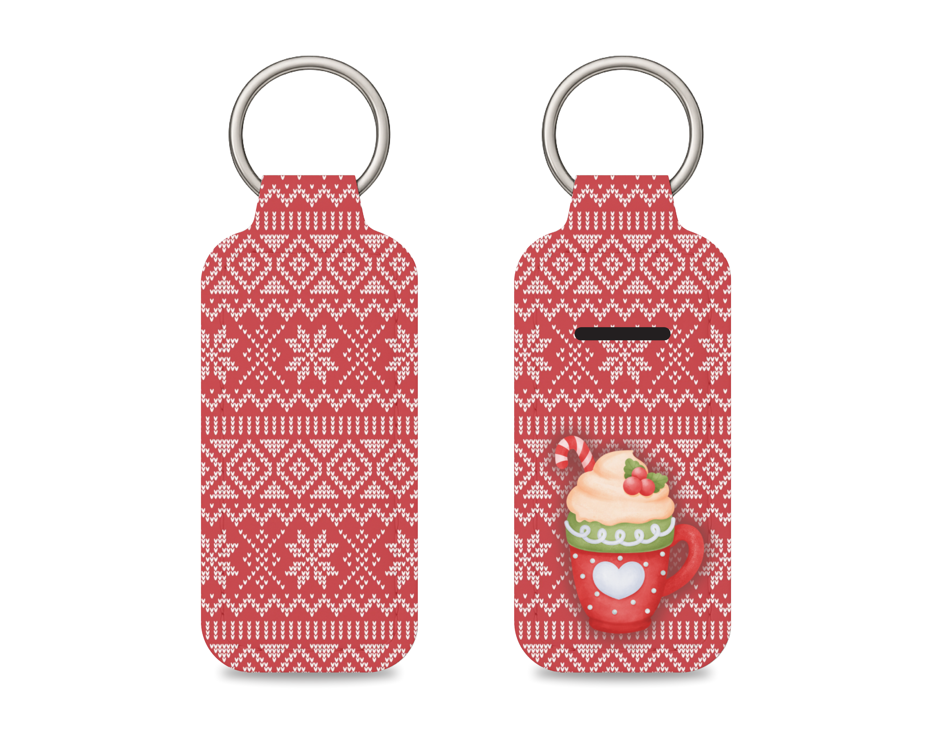 Christmas Coffee Chapstick Keychain