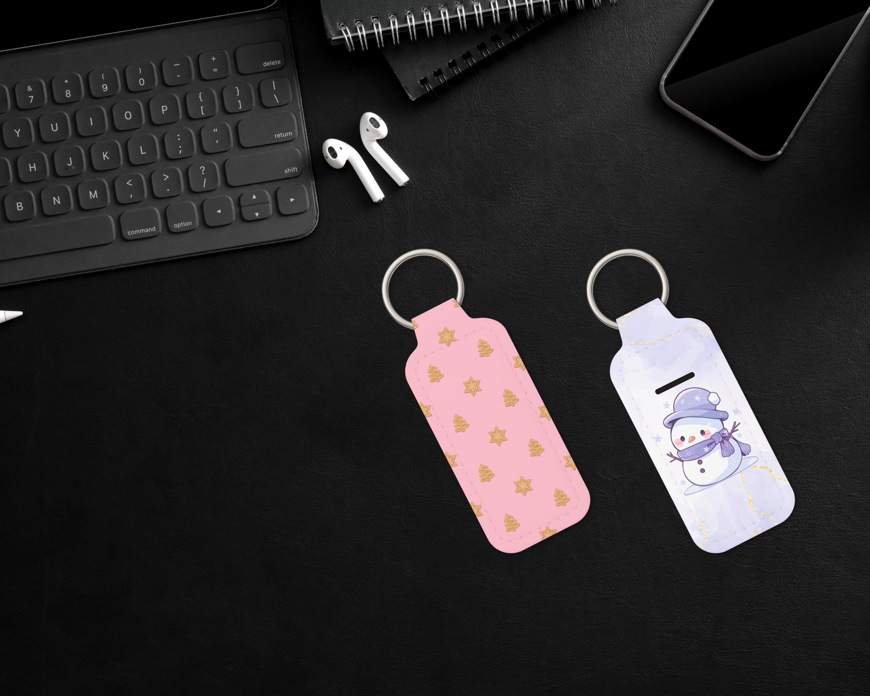 Snowman chapstick Keychain