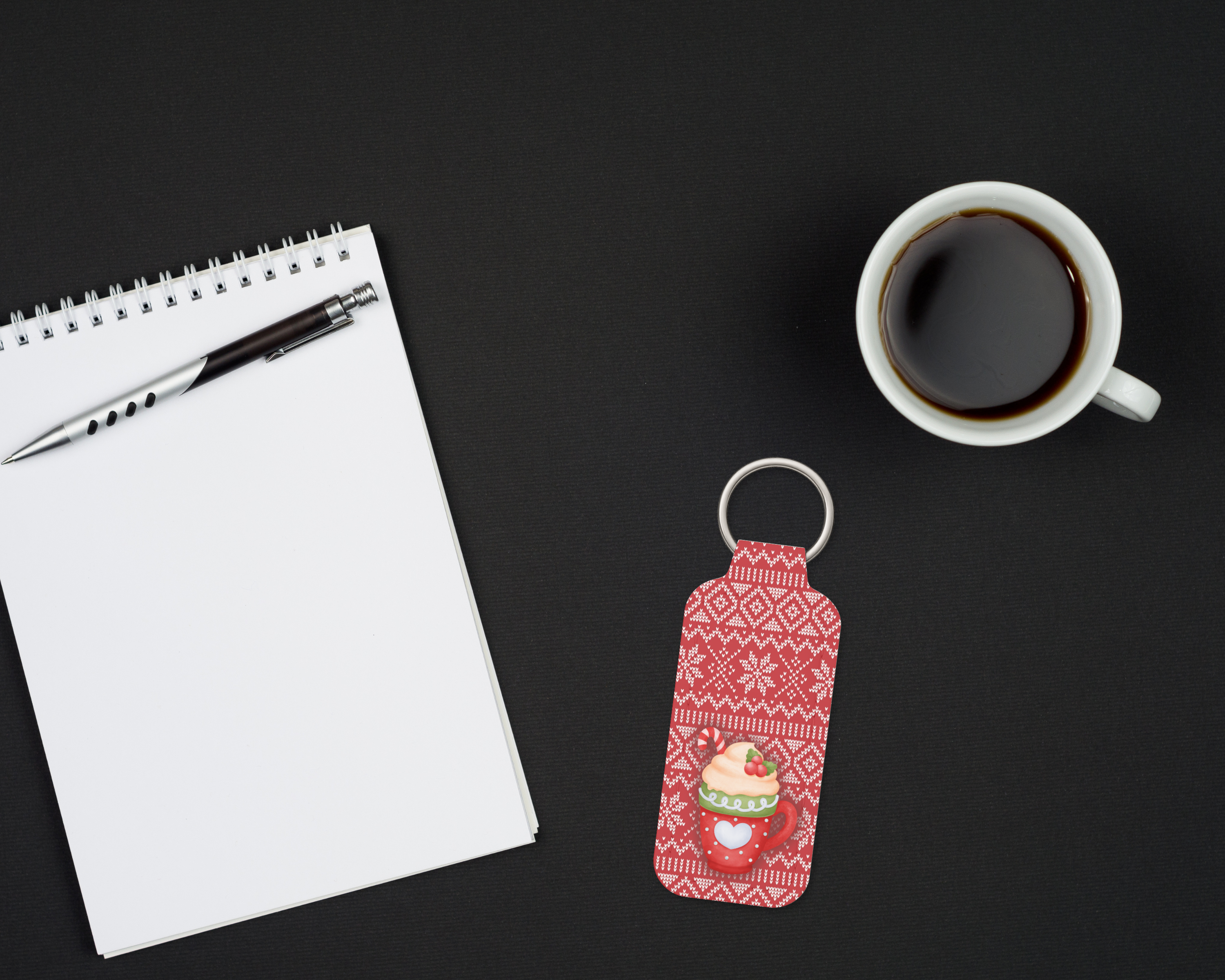 Christmas Coffee Chapstick Keychain