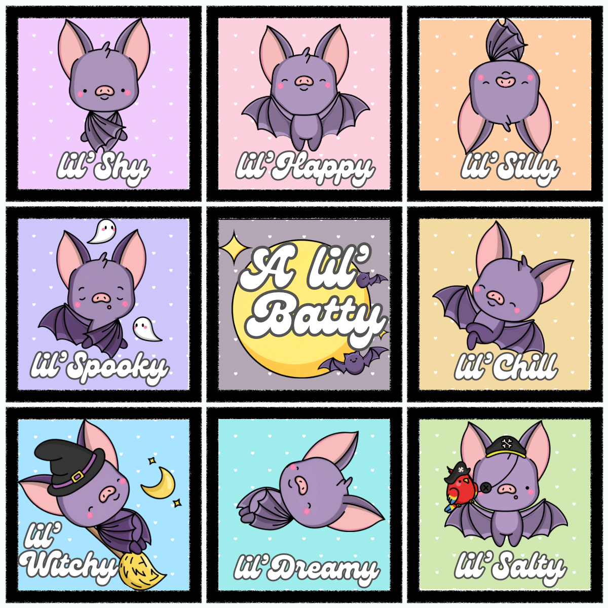 A Lil’ Batty Throw Pillow