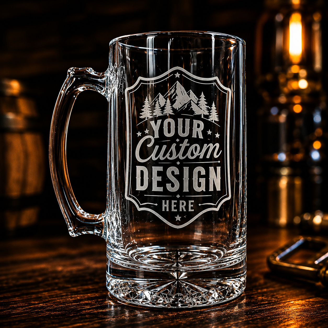 Custom Glass Stein
