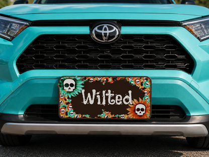 Wilted Front License Plate