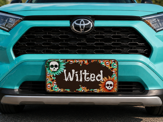 Wilted Front License Plate