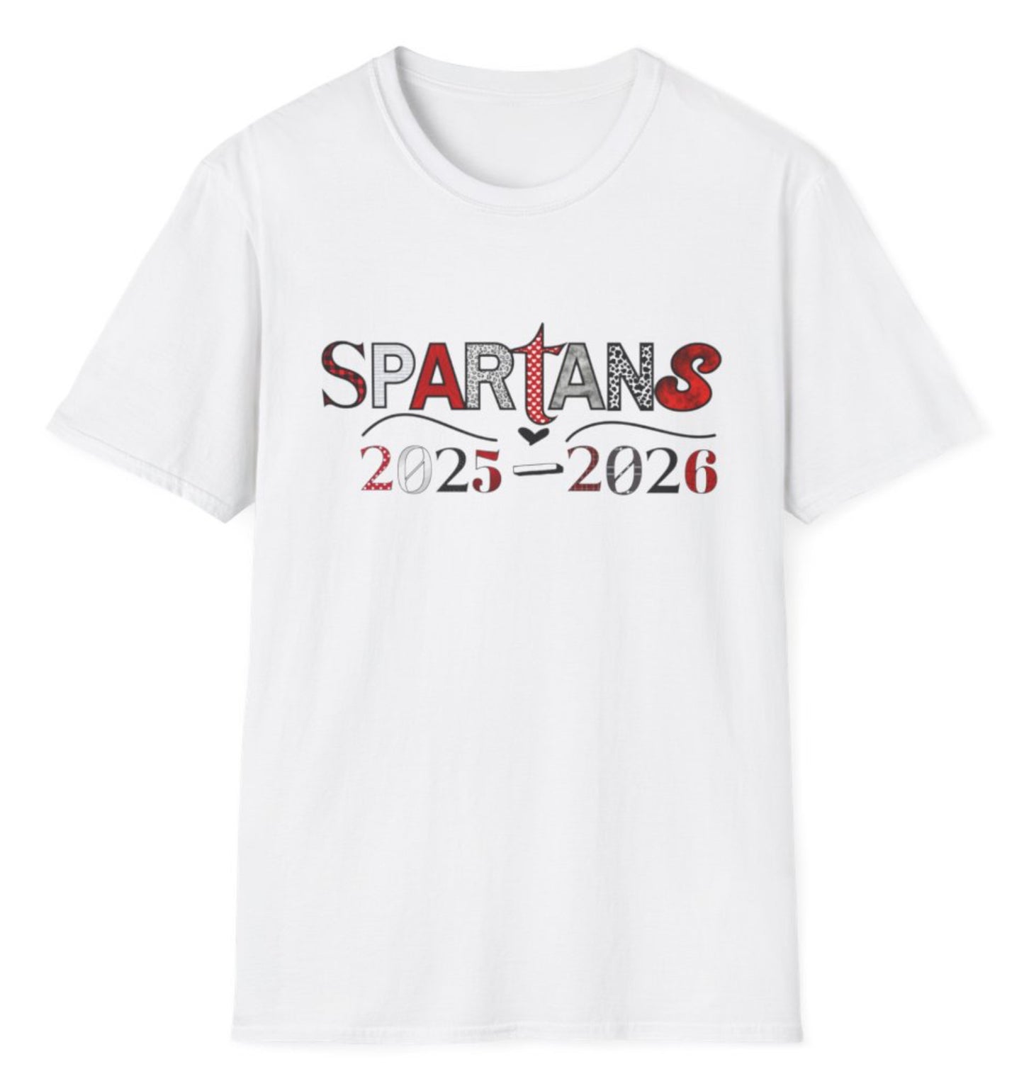 Spartans - Patch Pattern School Spirit Shirt (current year)