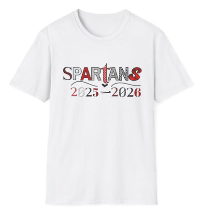 Spartans - Patch Pattern School Spirit Shirt (current year)