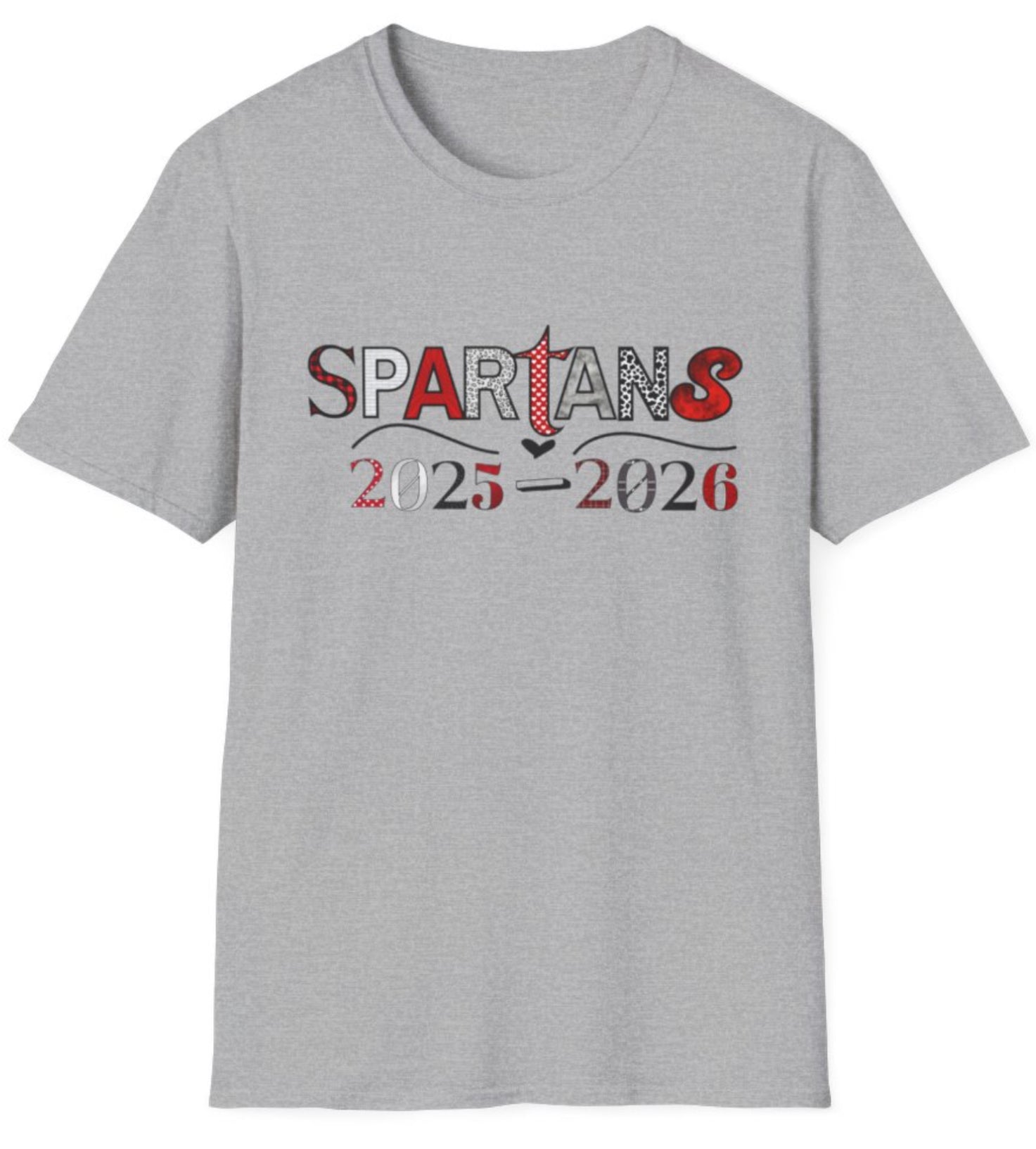 Spartans - Patch Pattern School Spirit Shirt (current year)
