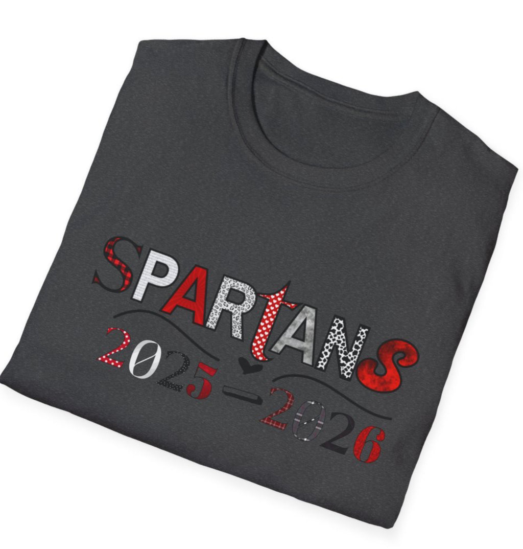 Spartans - Patch Pattern School Spirit Shirt (current year)