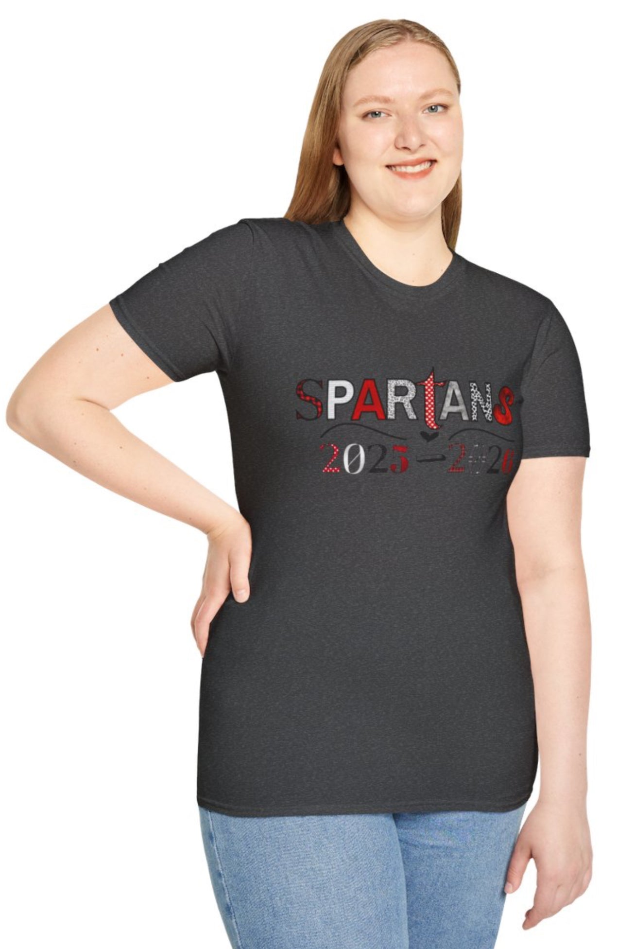 Spartans - Patch Pattern School Spirit Shirt (current year)