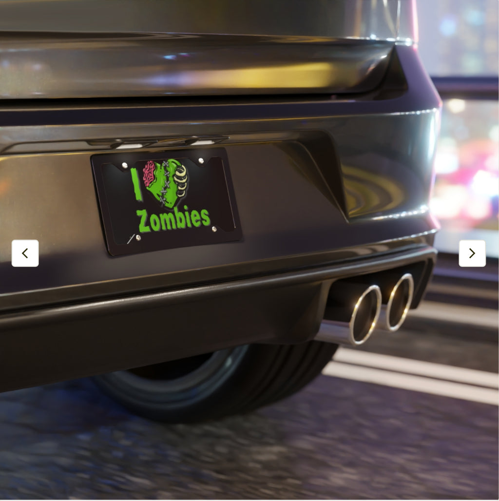 I 💚 Zombies  Vanity License Plate