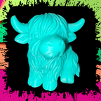 3D Printed Highland Cow figurine